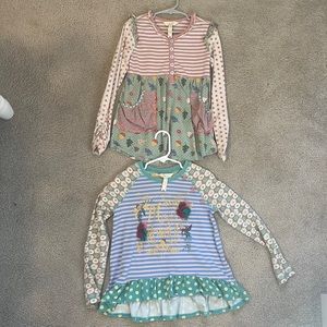 Two Matilda Jane long-Sleeved Tops Size 6